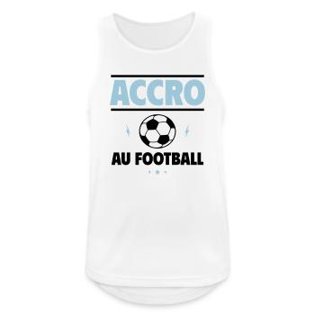 Accro au football,pour les passionnés de foot - Débardeur respirant Homme - blanc - Devant - Nick (188cm)