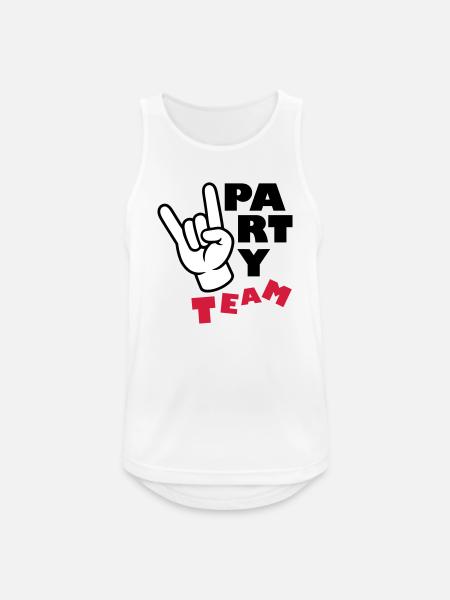 Party Team Funny - Men's Breathable Tank Top - white