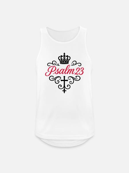 Pslam 23 Bibelvers - Männer Tank Top atmungsaktiv - Weiß