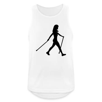 Nordic Walking - Débardeur respirant Homme - blanc - Devant - Nick (188cm)