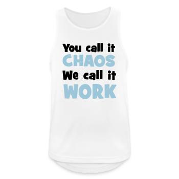 Arbeit - Männer Tank Top atmungsaktiv - Weiß - Vorne - Nick (188cm)