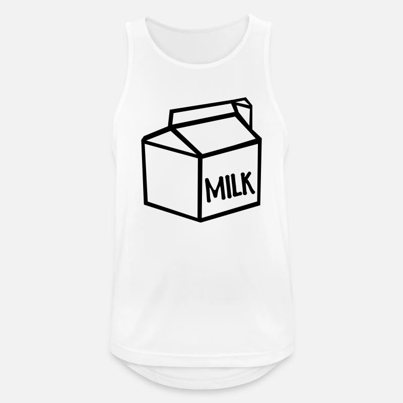 Milch - Männer Tank Top atmungsaktiv - Weiß