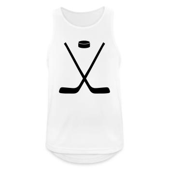 Ice Hockey Sticks - Männer Tank Top atmungsaktiv - Weiß - Vorne - Nick (188cm)