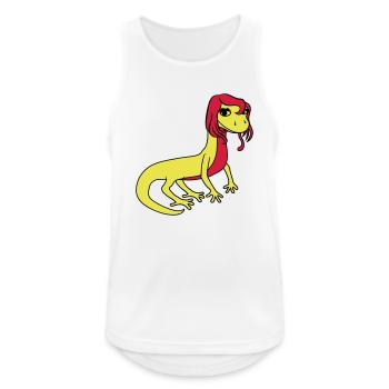 frau weiblich huebsch girl maedchen sexy eidechse - Männer Tank Top atmungsaktiv - Weiß - Vorne - Nick (188cm)