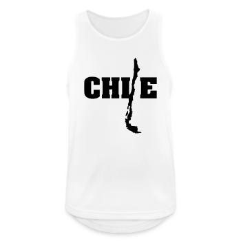 Chile (ID: 002004) - Männer Tank Top atmungsaktiv - Weiß - Vorne - Nick (188cm)