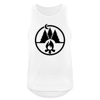 Camping - Men's Breathable Tank Top - white - Front - Nick (188cm)