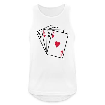 Poker - Débardeur respirant Homme - blanc - Devant - Nick (188cm)