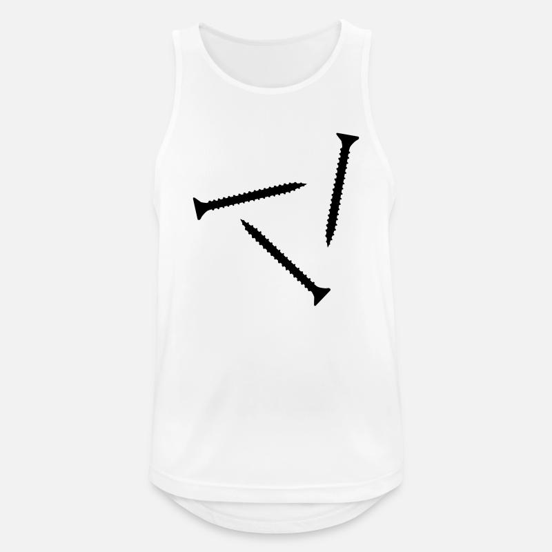 Schraube - Männer Tank Top atmungsaktiv - Weiß