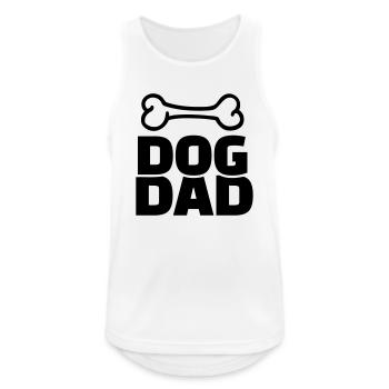 Hund - Männer Tank Top atmungsaktiv - Weiß - Vorne - Nick (188cm)