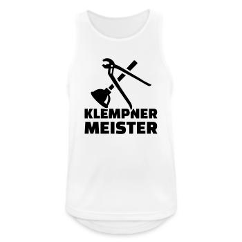 Klempner - Männer Tank Top atmungsaktiv - Weiß - Vorne - Nick (188cm)