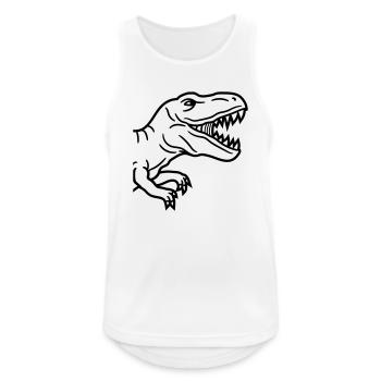 halb kopf brüllen t-rex tyrannosaurus saurier rex - Männer Tank Top atmungsaktiv - Weiß - Vorne - Nick (188cm)