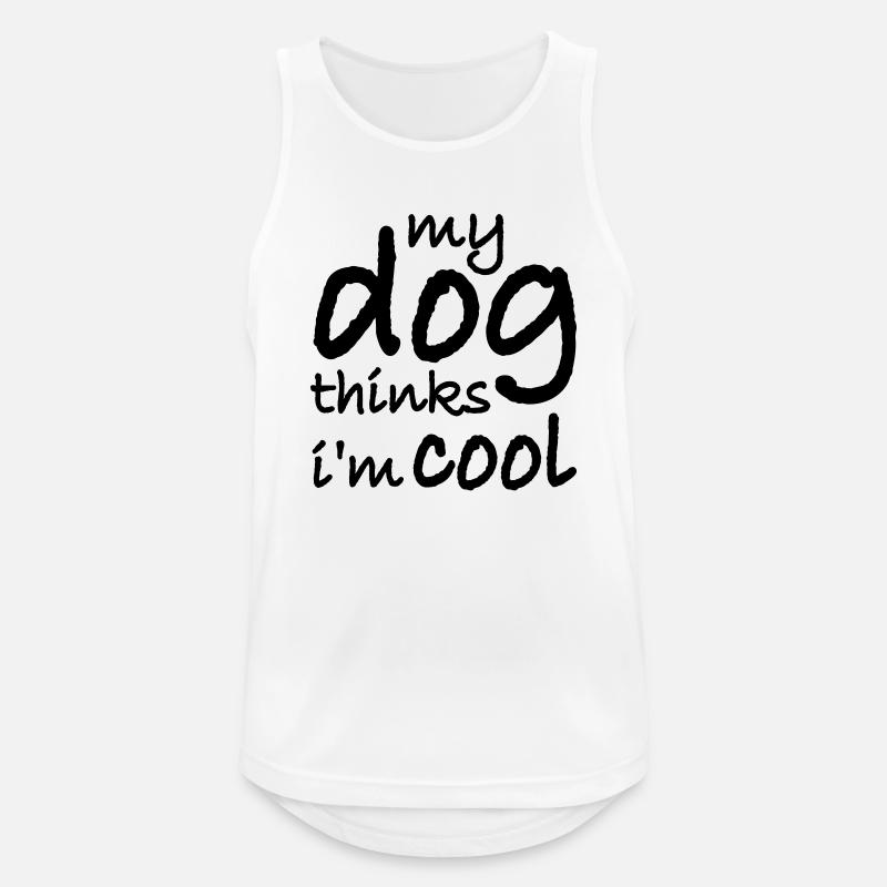 Dog thinks im cool - Männer Tank Top atmungsaktiv - Weiß
