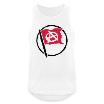 Design anarchy flag symbol - Men's Breathable Tank Top - white - Front - Nick (188cm)