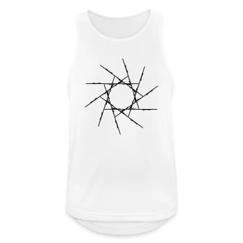 Lens Object | Gyro Lines | Vectorgraphic - Men's Breathable Tank Top - white - Front - Nick (188cm)
