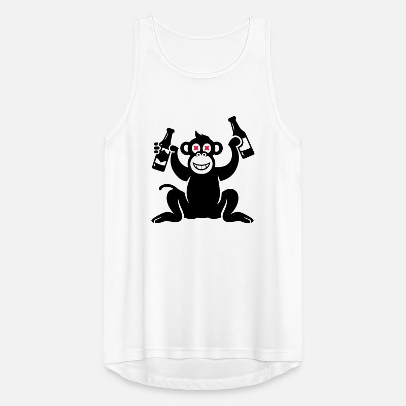 Affe Bier Besoffen Männer Tank Top atmungsaktiv