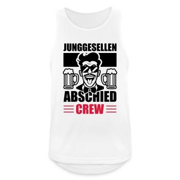 Junggesellen Abschied Crew - Männer Tank Top atmungsaktiv - Weiß - Vorne - Nick (188cm)