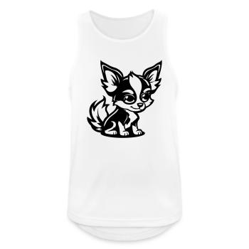hund comic - Männer Tank Top atmungsaktiv - Weiß - Vorne - Nick (188cm)
