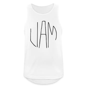 Liam - Männer Tank Top atmungsaktiv - Weiß - Vorne - Nick (188cm)