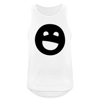 Ausgefuellt - Männer Tank Top atmungsaktiv - Weiß - Vorne - Nick (188cm)