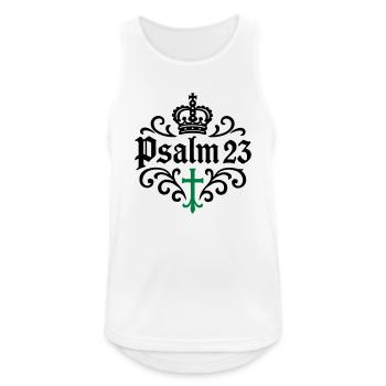 Psalm 23 Christlich - Männer Tank Top atmungsaktiv - Weiß - Vorne - Nick (188cm)