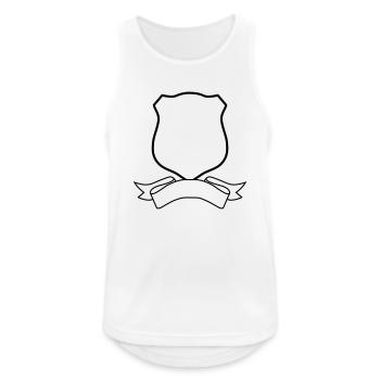 Badge and scroll - Men's Breathable Tank Top - white - Front - Nick (188cm)
