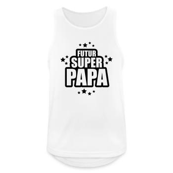 futur super papa - Débardeur respirant Homme - blanc - Devant - Nick (188cm)