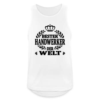 Bester handwerker der welt - Männer Tank Top atmungsaktiv - Weiß - Vorne - Nick (188cm)