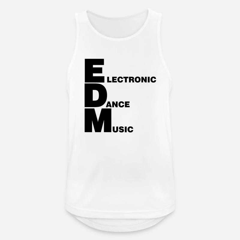 ELECTRO,DUBSTEP,EDM,MUSIC,DANCE,ELECTRONIC,MINIMAL - Männer Tank Top atmungsaktiv - Weiß