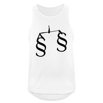 recht - Männer Tank Top atmungsaktiv - Weiß - Vorne - Nick (188cm)