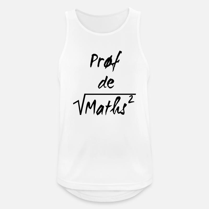 Prof de maths - Men's Breathable Tank Top - white