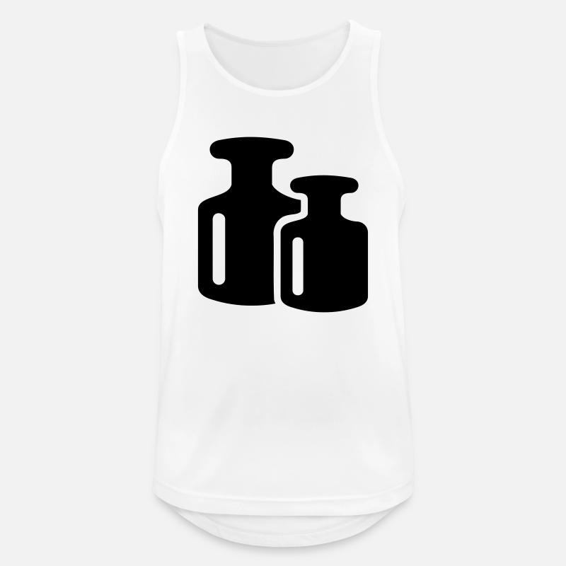 Gewicht - Männer Tank Top atmungsaktiv - Weiß