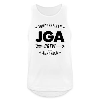 jga crew junggesellen - Männer Tank Top atmungsaktiv - Weiß - Vorne - Nick (188cm)