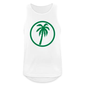 Palme - Männer Tank Top atmungsaktiv - Weiß - Vorne - Nick (188cm)