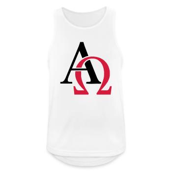 Alpha & Omega - Männer Tank Top atmungsaktiv - Weiß - Vorne - Nick (188cm)