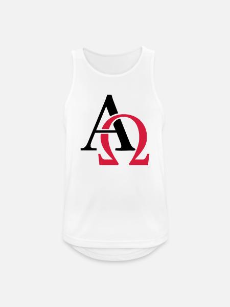 Alpha & Omega - Männer Tank Top atmungsaktiv - Weiß