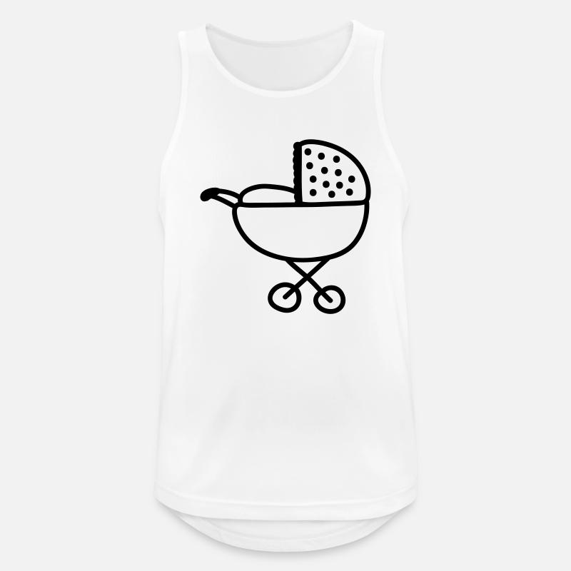 Strollers - line - Men's Breathable Tank Top - white