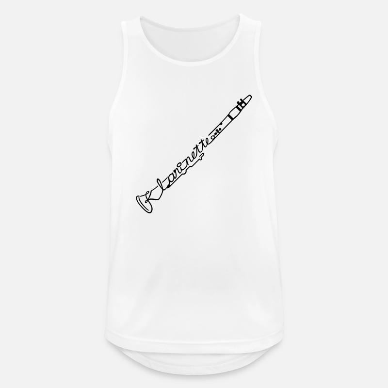 klarinette - Männer Tank Top atmungsaktiv - Weiß