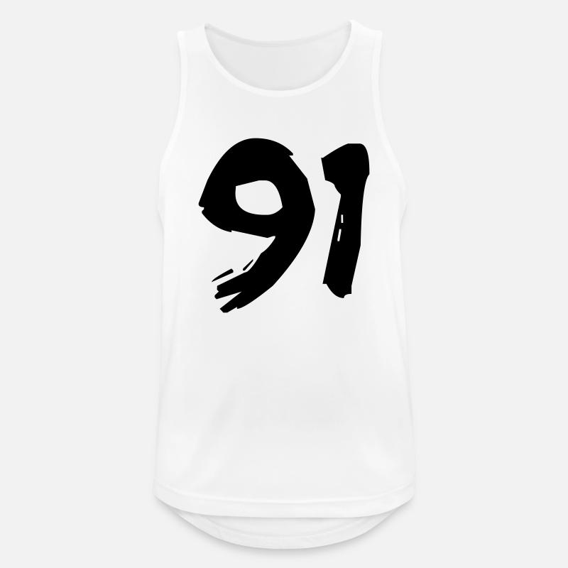 Brushed 91 - Männer Tank Top atmungsaktiv - Weiß