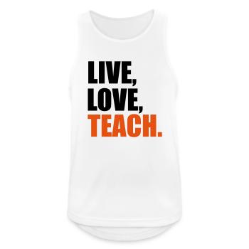 Lehrer - Männer Tank Top atmungsaktiv - Weiß - Vorne - Nick (188cm)