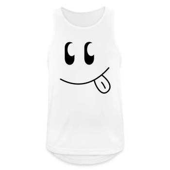 freches - Männer Tank Top atmungsaktiv - Weiß - Vorne - Nick (188cm)