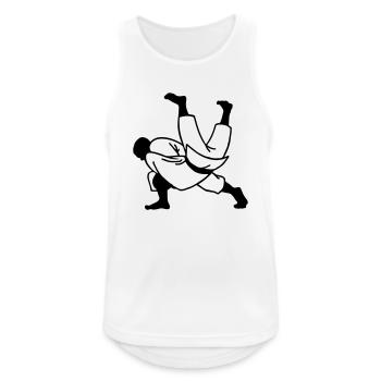 judo ju jitsu - Débardeur respirant Homme - blanc - Devant - Nick (188cm)