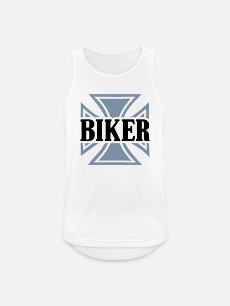 Biker - Men's Breathable Tank Top - white