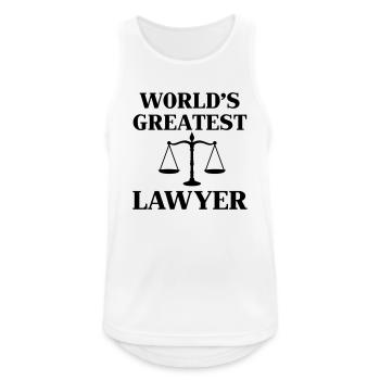 World's greatest Lawyer - Männer Tank Top atmungsaktiv - Weiß - Vorne - Nick (188cm)
