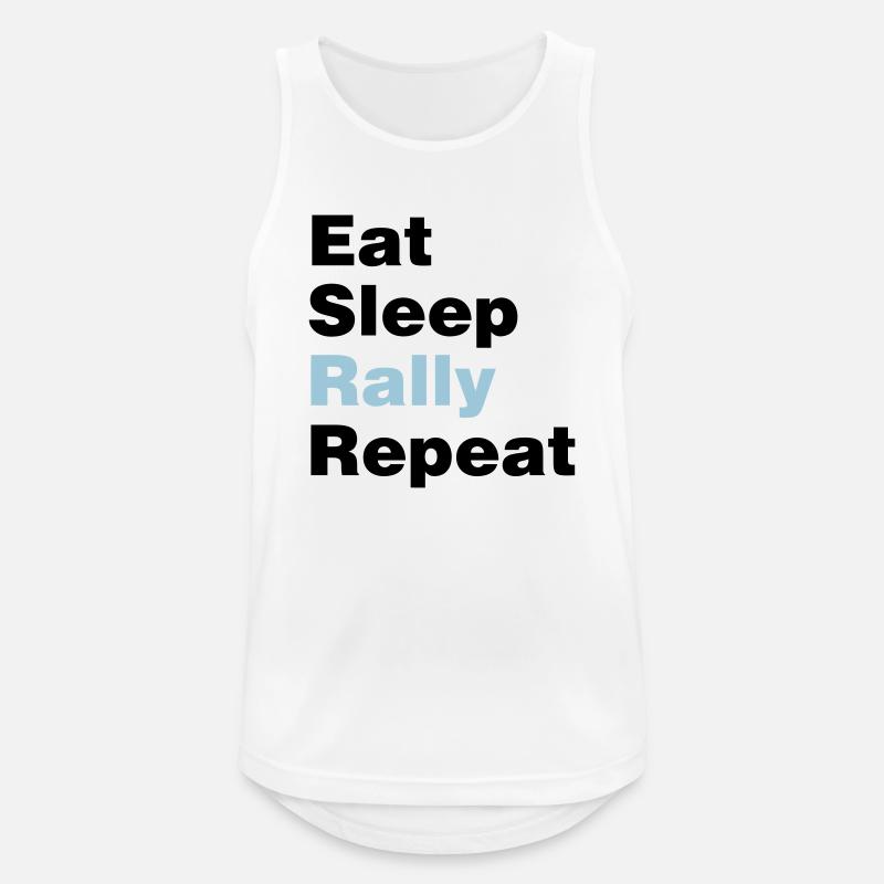 eat sleep rally repeat 2col - Men's Breathable Tank Top - white