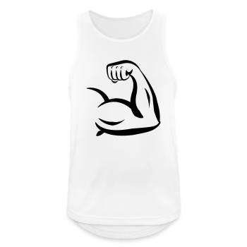 Bizeps Bodybuilder Arm - Men's Breathable Tank Top - white - Front - Nick (188cm)