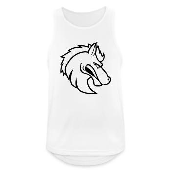 böse wütend gemein hengst logo design cool sauer g - Männer Tank Top atmungsaktiv - Weiß - Vorne - Nick (188cm)
