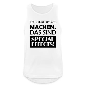 keine_macken_special_effects - Männer Tank Top atmungsaktiv - Weiß - Vorne - Nick (188cm)