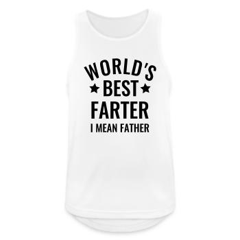 Meilleur papa world best Farter i mean father - Débardeur respirant Homme - blanc - Devant - Nick (188cm)