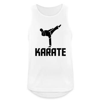 karate - Männer Tank Top atmungsaktiv - Weiß - Vorne - Nick (188cm)