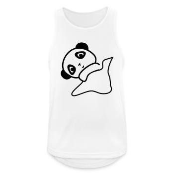 A cute shy little panda sleeping for a child - Men's Breathable Tank Top - white - Front - Nick (188cm)